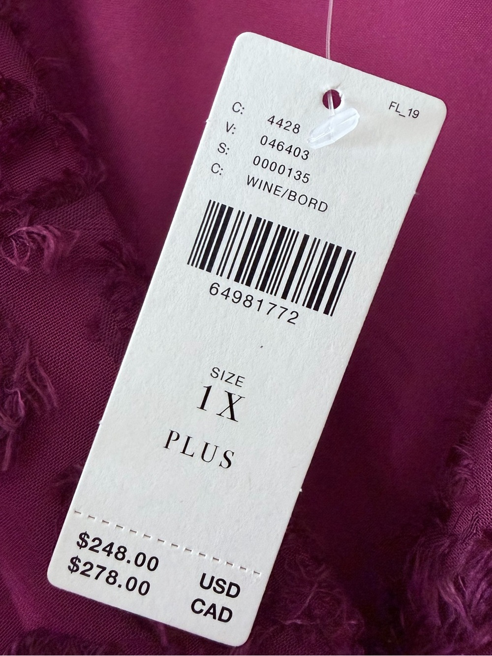 Hutch ANTHROPOLOGIE Wine Textured Wrap Maxi Dress - Picture 4 of 9